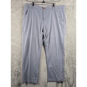 Mugsy Pants Mens 40x26 Grey Seaside Linen Blend Chino Coastal Preppy Stretch